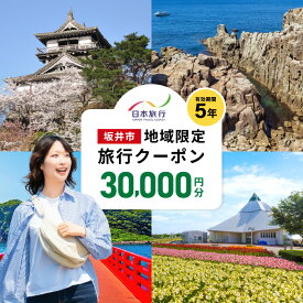 【ふるさと納税】福井県坂井市 日本旅行 地域限定旅行クーポン 30,000円分 【旅行 観光 宿泊 券 トラベルクーポン クーポン券 福井県 坂井市】