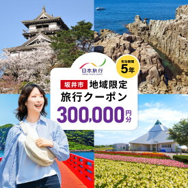 【ふるさと納税】福井県坂井市 日本旅行 地域限定旅行クーポン 300,000円分 【旅行 観光 宿泊 券 トラベルクーポン クーポン券 福井県 坂井市】