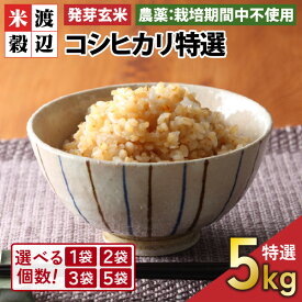 【ふるさと納税】【令和7年産】【発芽玄米】 コシヒカリ「特選」 特別栽培米使用 1袋 / 2袋 / 3袋 / 5袋 (5kg〜25kg) 【選べる個数】【無洗米 米 お米 こしひかり 白米 玄米 ギャバ GABA 特別栽培 食物繊維 栄養 ごはん ご飯 おいしい ふるさと納税米】