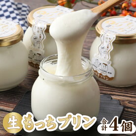 【ふるさと納税】変なはぶたえ生もっちプリン 4個セット ぷりん 生プリン バレンタイン お餅 和菓子 スイーツ ギフト 贈答 土産 福井 永平寺町 あさイチ 餅 もち 羽二重餅 詰め合わせ マエダセイカ スイーツ やすとも・友近のキメツケ！