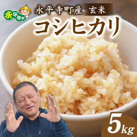 【ふるさと納税】コシヒカリ 玄米 5kg 永平寺町 飯島産 こしひかり 玄米5キロ げんまい ふるさと納税 米 福井県 永平寺 お米 こめ おこめ 精米 ごはん ご飯 ふるさと おすすめ 送料無料 産地直送 農家直送 国産米 中西農園