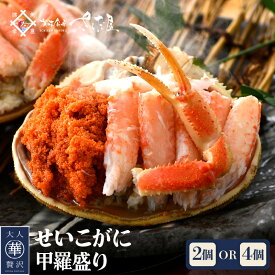 【ふるさと納税】カニの本場からお届け！せいこがに 甲羅盛り 2杯/4杯「この道50年の職人が選ぶ！」海の宝石箱【かに カニ 蟹】【福井県 越前町 雌 ズワイガニ むき身 甲羅盛り 小分け 冷凍】aj