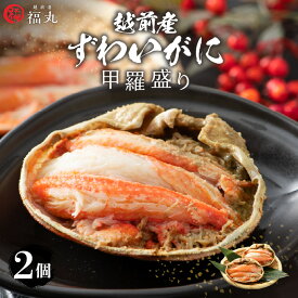 【ふるさと納税】越前産ずわいがに 甲羅盛り × 2パック 福井の網元漁師「福丸」が厳選！【ずわいがに 雄】【ズワイガニ かに カニ 蟹 むき身 お取り寄せ グルメ】 [e15-a004]