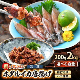 【ふるさと納税】揚げるだけ ! ホタルイカ 唐揚げ 200g 〜 2kg (200g×10P) 粉打ち済 バラ凍結 冷凍 ほたるいか 全国トップクラスの漁獲量【いか 烏賊 魚介 海鮮 惣菜 さかな フライ 揚げ物 おつまみ 取り寄せ グルメ 宅飲み 小分け 】