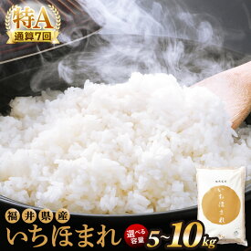 【ふるさと納税】令和7年産 お米 いちほまれ 5kg 10kg 特A 通算7回！ 選べる 内容量 定期便 1回 3回 6回 12回 福井県産 米 コメ kome 5キロ 10キロ 3ヶ月 6ヶ月 12ヶ月 [e27-sku001] aj