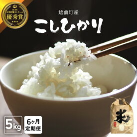 【ふるさと納税】【令和8年産新米・先行予約】定期便≪6ヶ月連続お届け≫ お米 こしひかり 5kg×6回（計30kg）/ 10kg×6回（計60kg）（精米）【2026年10月下旬以降順次発送開始！】【米 コメ 6か月 精米 白米 人気品種 便利】