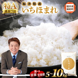 【ふるさと納税】お米 いちほまれ 5kg 10kg 特A 通算7回！ 令和6年産 令和8年産 選べる 内容量 新米 予約 定期便 1回 3回 6回 12回 福井県産 米 コメ kome 5キロ 10キロ 3ヶ月 6ヶ月 12ヶ月 aj【令和6年産 10日前後発送】【令和8年産 26年10月以降発送】 [e27-sku001]