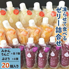 【ふるさと納税】凍らせて食べるゼリー詰め合わせ20個入り 着色料 保存料 香料 不使用 アイス シャーベット 果物【暑さ対策 母の日 父の日 こどもの日 敬老の日 お歳暮 お歳暮 ギフト バレンタイン 】【配送不可地域：離島】 [m01-c007]