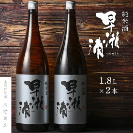 【ふるさと納税】【早瀬浦】純米酒 1800ml × 2本(のし無し)【日本酒 地酒 福井 美浜 早瀬 フルーティ 男酒 硬水 ミネラル 希少 ご褒美 家飲み】 [m16-b006]