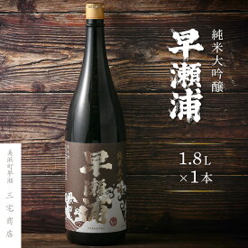 【ふるさと納税】【早瀬浦】純米大吟醸 1800ml × 1本(のし無し)【入手困難 日本酒 地酒 福井 美浜 早瀬 フルーティ 男酒 硬水 ミネラル 希少 父の日 ギフト プレゼント ご褒美 家飲み お中元 お歳暮 ギフト ハレの日】 [m16-c013]