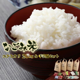 【ふるさと納税】令和8年産「なごみ米」コシヒカリ20kg&ペア数珠袋&手製マスク&巾着&お手玉