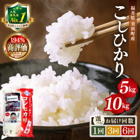 【ふるさと納税】【令和7年産】 コシヒカリ 5kg / 10kg 【単発/定期便】 美浜町産こしひかり 定期便 米 精米 福井県 美浜町産 特A 白米 こめ コメ お米 おこめ こしひかり 福井コシヒカリ 5キロ 10キロ 高レビュー 米定期便 人気 高評価 おすすめ 国産