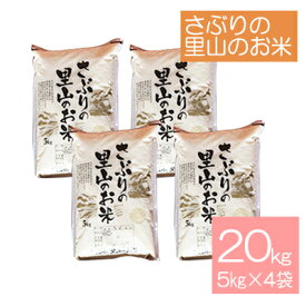 【ふるさと納税】さぶりの里山のお米　コシヒカリ精米　5kg×4袋セット（20kg）　【お米・コシヒカリ】