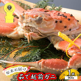 【ふるさと納税】茹で 越前ガニ 約900g以上 1杯 年末配送 食通もうなる本場の味をぜひ、ご堪能ください 越前かに 蟹 カニ かに ボイルカニ ボイル蟹 ポーション ズワイガニ ずわい蟹 海鮮 福井 福井県 若狭町　お届け：2025年12月28日～30日