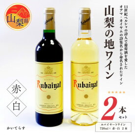 【ふるさと納税】山梨の地ワイン2本セット(丸藤葡萄酒工業 赤白)_ 山梨県 ワイン 赤ワイン 白ワイン セット 飲み比べ お酒 葡萄酒 人気 おすすめ 送料無料 【配送不可地域:離島】【1204336】