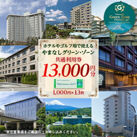 【ふるさと納税】やまなしグリーン・ゾーン プレミアム認証施設共通利用券 13,000円分【配送不可地域：離島】【1601982】