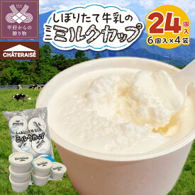 【ふるさと納税】 ＼新登場！／ アイス アイスミルク シャトレーゼ ミルク カップアイス 6個×4袋 24個 八ヶ岳 牛乳 卵不使用 おやつ スイーツ カルシウム 冷凍 ギフト 贈答 プレゼント 土産 お菓子 有名店 ドライ付 夏休み k066-102