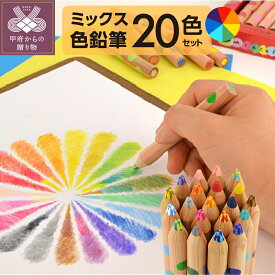 【ふるさと納税】 色鉛筆 カラフル ミックス 20色 鉛筆削り コクヨ 混色芯 画材 イラスト お絵描き k088-002