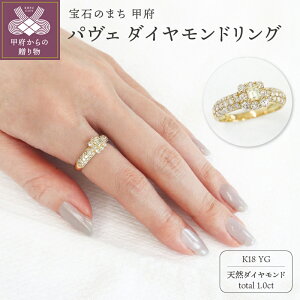 【ふるさと納税】 リング 指輪 ジュエリー レディース アクセサリー ダイヤモンド 天然 計1.0ct 選べる地金 PT900 プラチナ K18 イエローゴールド パヴェリング バゲットカット ラウンドカット