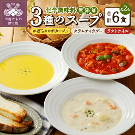 【ふるさと納税】 無添加 スープ レトルト 10000円 本格 6食 詰め合わせ セット 野菜 ヘルシー 自然派 自家製 健康 かぼちゃのポタージュ クラムチャウダー ラタトゥイユ k139-005