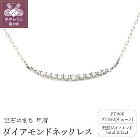 【ふるさと納税】 ネックレス ペンダント ジュエリー アクセサリー レディース ダイアモンド 0.12ct プラチナ PT900 PT850 三日月 ジュエリーケース付 保証書付 k187-058