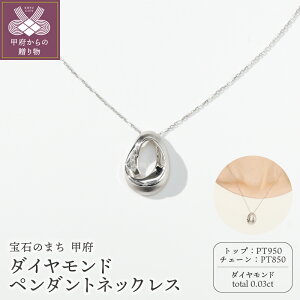 【ふるさと納税】< 甲府ジュエリー > ネックレス ペンダント ジュエリー レディース アクセサリー ダイヤモンド 0.03ct PT900 PT850 プラチナ ジュエリーケース付 鑑別書付 保証書付 k244-038