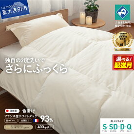 【ふるさと納税】 羽毛布団 掛け布団 抗菌 抗ウイルス ゴールドラベル シングル セミダブル ダブル クイーン 選べる配送月 日本製 合い掛け 無地 ホワイトダックダウン 訳あり 羽毛2回洗浄 寝具 ふるさと納税限定 国産 ベッド 暖かい 【創業100年】