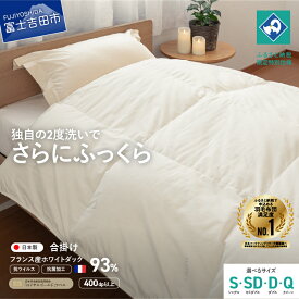 【ふるさと納税】 羽毛布団 掛け布団 抗菌 抗ウイルス ゴールドラベル シングル セミダブル ダブル クイーン 日本製 合い掛け 無地 フランス産ホワイトダックダウン 訳あり わけあり 羽毛2回洗浄 寝具 ふるさと納税限定 国産 ベッド 暖かい 【創業100年】
