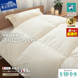【ふるさと納税】 羽毛布団 掛け布団 抗菌 抗ウイルス ゴールドラベル 選べるサイズ シングル セミダブル ダブル クイーン 選べる配送月 日本製 本掛け 無地 ホワイトダックダウン 羽毛2回洗浄 寝具 ふるさと納税限定 国産 ベッド 暖かい 【創業100年】