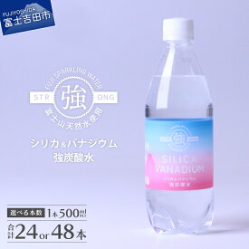 【ふるさと納税】 炭酸水 シリカ バナジウム 強炭酸水 500ml 選べる本数 24本 48本 富士山工場限定 プレミアム 天然水 富士山 伏流水 湧き水 喉越し 割り材 国産 ソーダ PET500ml×1箱(24本入) 友桝飲料
