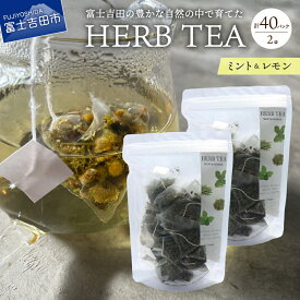 【ふるさと納税】 ハーブティー TEA セット ミント レモン 40個 無農薬 自然栽培 茶葉 ティーバッグ リラックス 富士吉田市