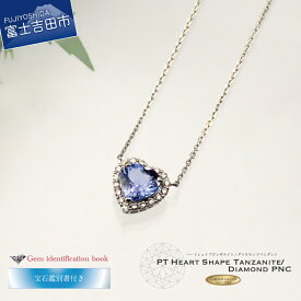 【ふるさと納税】 ネックレス ダイヤモンド タンザナイト ハートシェイプ ペンダント プラチナ アクセサリー 天然石 宝石 ジュエリー ハート カット MJ1102 プレゼント レディース ギフト 女性 12月 誕生石 誕生日 記念日 ホワイトデー 母の日【宝石鑑別書付き】