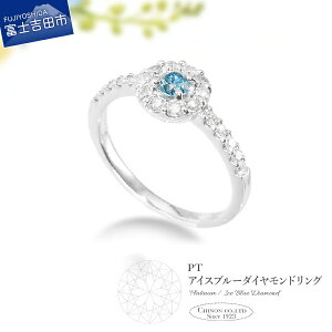 【ふるさと納税】 アイスブルーダイヤモンド リング ジュエリー 指輪 天然石 ダイヤ プラチナ PT900 ダイヤモンド アクセサリー 宝石 レディース 女性 ギフト プレゼント クリスマス 誕生日