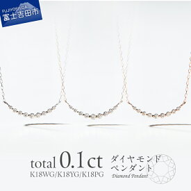 【ふるさと納税】 ダイヤモンド ペンダント スマイル ネックレス 選べる地金 K10WG K10YG K10PG ダイヤ 0.1カラット 10金 ホワイトゴールド イエローゴールド ピンクゴールド ジュエリー 天然石 アクセサリー 普段使い 4月誕生石 プレゼント 誕生日 記念日 母の日 ギフト