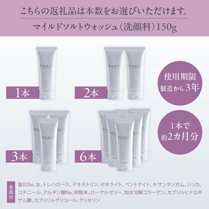 楽天市場】【ふるさと納税】 洗顔料 選べる 本数 1本 2本 3本 6本 
