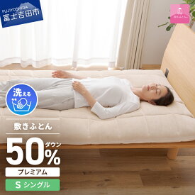 【ふるさと納税】 高反発 シングル 洗える 日本製 3次元スプリング構造体 ダウン敷パッド ウール ふっくら 快適 三つ折り 高通気性 収納袋 マットレス ベッド 敷き布団 敷パッド ダウンエアー敷きふとんプレミアム 【甲州羽毛ふとん】