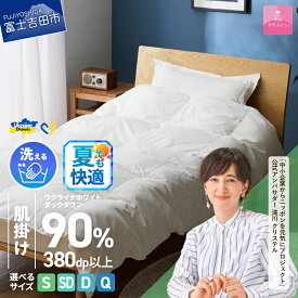 【ふるさと納税】 夏用 ウクライナ支援企画 羽毛布団 掛け布団 選べる サイズ シングル セミダブル ダブル クイーン 日本製 肌掛け ホワイト 薄手 春夏秋冬 防ダニ 手洗い可能 掛けふとんカバー付 収納ケース付 寝具 ベッド ダウンケット 【甲州羽毛ふとん】