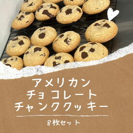 【ふるさと納税】【CHUNK】アメリカン　チョコレートチャンククッキー8枚セット｜濃厚 チョコレート サクサク リッチ チャンククッキー クッキー アメリカン 本場 こだわり