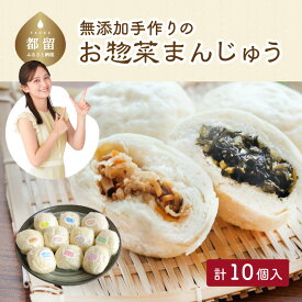 【ふるさと納税】＜無添加＞手作りお惣菜まんじゅう 10個入り おやき 贈り物 おやつ 子ども キッズ 赤ちゃん てづくり 惣菜 山梨 お焼 レトルト セット ご当地 グルメ お取り寄せグルメ おやき 野菜 まんじゅう おまんじゅうお歳暮 プレゼント 贈り物 地元野菜