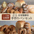 【2ヶ月連続 定期便】自家製酵母パン（1回目14個＋2回目11個）【パン工房稔】｜ 送料無料 食パン パン 食パン 菓子パン 常温 常温発送 つめあわせ 詰合せ 詰め合わせ セット ギフト コロナ 支援 お試し 食べ比べ