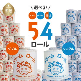 【ふるさと納税】トイレットペーパー ＜＜ダブル シングル 選べる仕様＞＞54ロール ドリームロール【就労支援】トイレ トイレットペーパー 送料無料 災害 備蓄 保管 家庭 おすすめ ロール 個包装 大容量 日用品 消耗品 保存 ※個包装で災害時の備蓄にも便利　常備