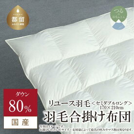 【ふるさと納税】セミダブル【羽毛合掛け布団】ダウン80％ リユース羽毛【REREX】｜エシカル エコ ダウン 羽毛 寝具 羽毛布団 羽毛ふとん 布団 ふとん 日本産 合掛け布団 合掛けふとん