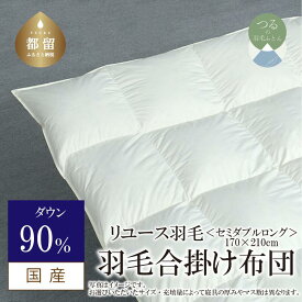 【ふるさと納税】セミダブル【羽毛合掛け布団】ダウン90％ リユース羽毛【REREX】｜エシカル エコ ダウン 羽毛 寝具 羽毛布団 羽毛ふとん 布団 ふとん 日本産 合掛け布団 合掛けふとん