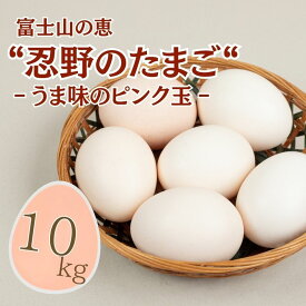 【ふるさと納税】 富士山の恵 忍野のたまご うま味のピンク玉 10kg 山梨県忍野村産 鶏卵 たまご 卵 玉子 大容量 田辺養鶏場