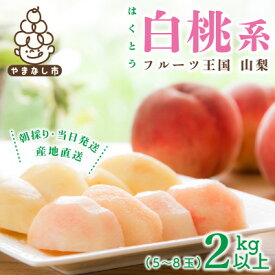 【ふるさと納税】2026年先行予約　山梨県産 桃 白桃系 2kg以上(5～8玉) フルーツ王国・山梨から産地直送【配送不可地域：離島・沖縄県】【1137262】