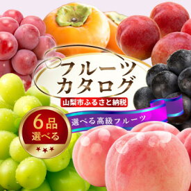 【ふるさと納税】後からゆっくり選べる!フルーツカタログ6品選べる『プレミアムギフトカタログ』桃 シャインマスカット_ ギフト カタログ あとから選べる 山梨 桃 シャインマスカット フルーツ 果物 あとから セレクト スイーツ 米 日本酒 水 飲料 菓子 贈答 【1400890】