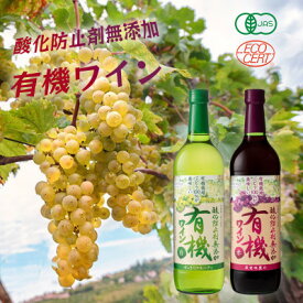 【ふるさと納税】酸化防止剤無添加有機ワイン 720ml 赤・白 2本セット【1466540】