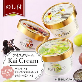 【ふるさと納税】【のし付】食のサスティナブルに貢献するアイスクリーム『KaiCream』12個入り【配送不可地域：離島・沖縄県】【1132217】