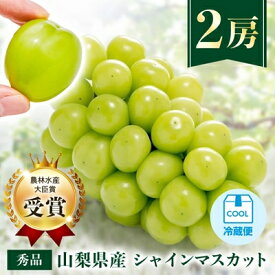 【ふるさと納税】【ふるさと納税】【農林水産大臣賞受賞!!】シャインマスカット選べる2~3房定期便2回3回_ シャインマスカット フルーツ ブドウ ぶどう 果物 くだもの マスカット ギフト 贈答 山梨県 山梨市 人気 送料無料 【配送不可地域：離島】【G1143545】