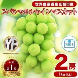 【ふるさと納税】シャインマスカット 500g 1kg 1.5kg フルーツ王国山梨産 厳選 1房～4房 _フルーツ 果物 ぶどう ブドウ マスカット 葡萄 くだもの ギフト プレゼント ふるさと 人気 山梨 山梨県 【配送不可地域：離島】【G1108669】
